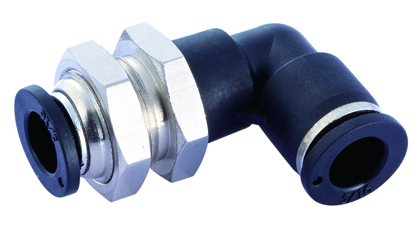 One Touch Fitting PLM bulkhead union elbow